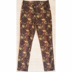 AG Adriano Goldschmied Sophia Ankle Jeans Skinny High Rise Waisted Snakeskin